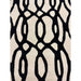 Matrix MAX35 Wire Modern Geometric Hand-Woven High-Density Soft Textured Wool&Viscose Mix White/Black Rug