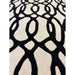 Matrix MAX35 Wire Modern Geometric Hand-Woven High-Density Soft Textured Wool&Viscose Mix White/Black Rug