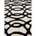 Matrix MAX35 Wire Modern Geometric Hand-Woven High-Density Soft Textured Wool&Viscose Mix White/Black Rug