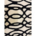 Matrix MAX35 Wire Modern Geometric Hand-Woven High-Density Soft Textured Wool&Viscose Mix White/Black Rug