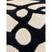 Matrix MAX35 Wire Modern Geometric Hand-Woven High-Density Soft Textured Wool&Viscose Mix White/Black Rug