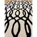 Matrix MAX35 Wire Modern Geometric Hand-Woven High-Density Soft Textured Wool&Viscose Mix White/Black Rug