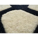 Matrix MAX35 Wire Modern Geometric Hand-Woven High-Density Soft Textured Wool&Viscose Mix White/Black Rug