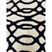 Matrix MAX35 Wire Modern Geometric Hand-Woven High-Density Soft Textured Wool&Viscose Mix White/Black Rug