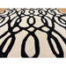 Matrix MAX35 Wire Modern Geometric Hand-Woven High-Density Soft Textured Wool&Viscose Mix White/Black Rug