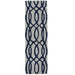 Matrix MAX36 draad modern geometrisch handgeweven hoge dichtheid zachte textuur wol en viscose mix blauw/multi runner