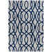 Matrix MAX36 draad modern geometrisch handgeweven hoge dichtheid zachte textuur wol en viscose mix blauw/multi runner