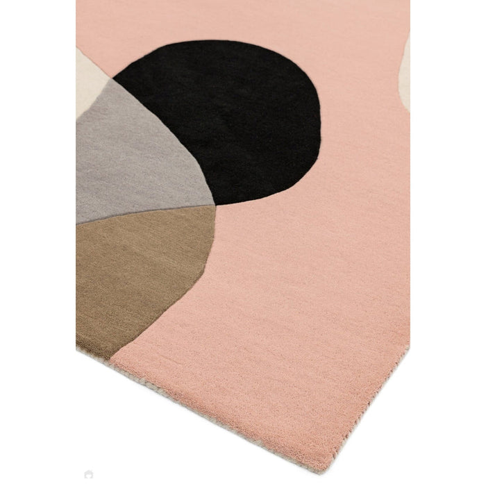 Matrix MAX55 Arc Modern Geometric Hand-Woven High-Density Soft Textured Wool&Viscose Mix Pastel/Multi Rug