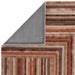 Matrix MAX80 Netwerk Modern geometrisch handgeweven terracotta vloerkleed met hoge dichtheid en zachte textuur van een mix van wol en viscose