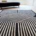 Matrix MAX98 Solsitice Modern Geometric Hand-Woven High-Density Soft Textured Wool&Viscose Mix Black/Gunmetal Grey Rug