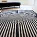 Matrix MAX98 Solsitice Modern Geometric Hand-Woven High-Density Soft Textured Wool&Viscose Mix Black/Gunmetal Grey Rug