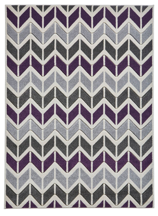 Matrix MT24 Grey / Purple Rug