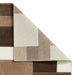 Matrix MT61 Modern Geometric Blocks Soft Hand-Carved Beige/Brown/Cream Rug