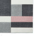 Matrix MT61 Modern Geometric Blocks Soft Hand-Carved Grey/Rose/Cream Rug