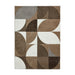 Matrix MT63 Modern Geometric Soft Hand-Carved Beige/Brown/Cream Rug