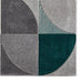 Matrix MT63 Modern Geometric Soft Hand-Carved Grey/Green/Cream Rug