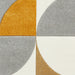 Matrix MT63 Modern Geometric Soft Hand-Carved Grey/Yellow/Cream Rug