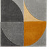 Matrix MT63 Modern Geometric Soft Hand-Carved Grey/Yellow/Cream Rug