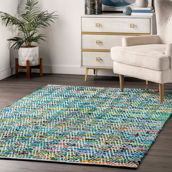 Maxine Green Chevron Area Rug 160x230 cm