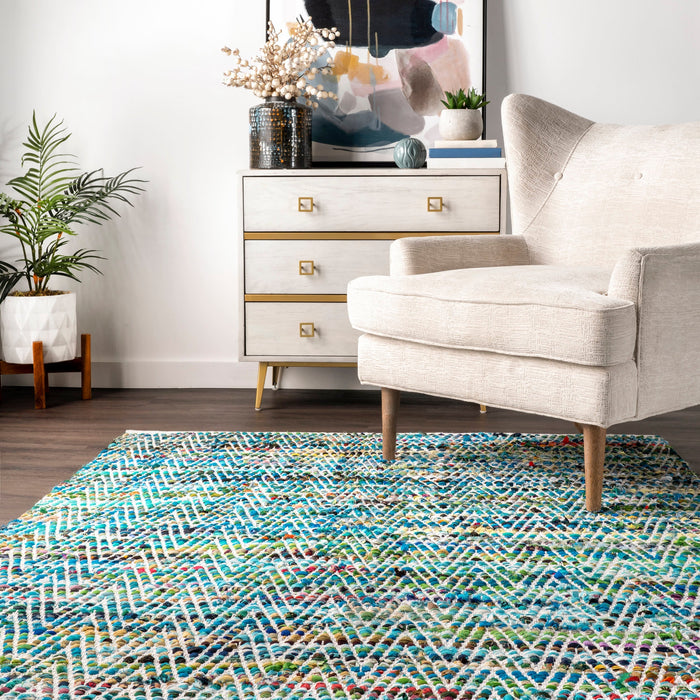 Maxine Green Chevron Area Rug 160x230 cm