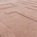 Maze Modern Geometric Hand-Carved Hi-Low Textured Wool Blush Rug