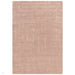 Maze Modern Geometric Hand-Carved Hi-Low Textured Wool Blush Rug