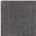 Maze Modern Geometric Hand-Carved Hi-Low Textured Wool Charcoal Grey Rug
