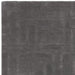 Maze Modern Geometric Hand-Carved Hi-Low Textured Wool Charcoal Grey Rug