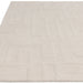 Maze Modern Geometric Hand-Carved Hi-Low Textured Wool Cream Rug