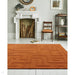 Maze Modern Geometric Hand-Carved Hi-Low Textured Wool Rust Rug