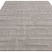 Maze Modern Geometric Hand-Carved Hi-Low Textured Wool Silver Rug
