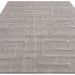 Maze Modern Geometric Hand-Carved Hi-Low Textured Wool Silver Rug