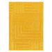 Maze Modern Geometric Plain Linear Hand Carved Wool 3D Hi-Low Ridged Ochre Rug