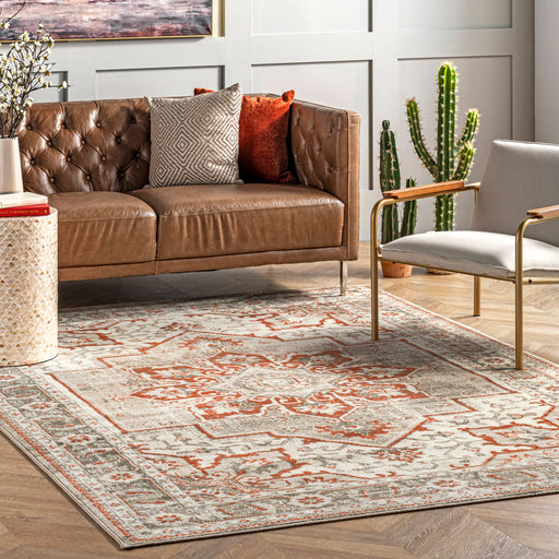 Medallion Area Rug 160x230 cm Beige