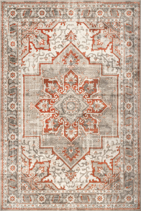 Medallion Area Rug 160x230 cm Beige