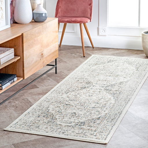 Medallion Area Rug 160x230 cm Cream Color