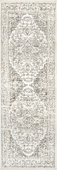 Medallion Area Rug 160x230 cm Cream Color