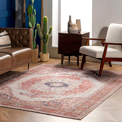 Medallion Area Rug 160x230 cm Red