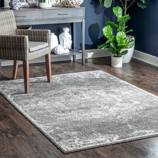Medallion Area Rug Dark Grey 160x230 cm