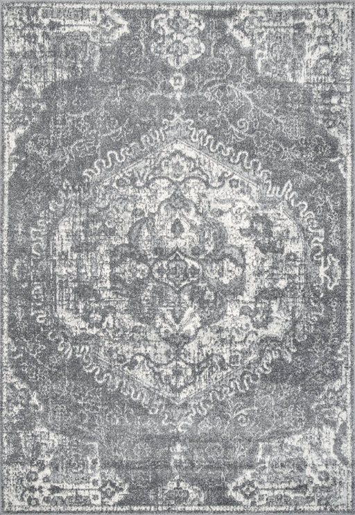 Medallion Area Rug Dark Grey 160x230 cm