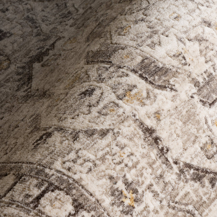 Medallion Area Rug Light Grey 160x230 cm