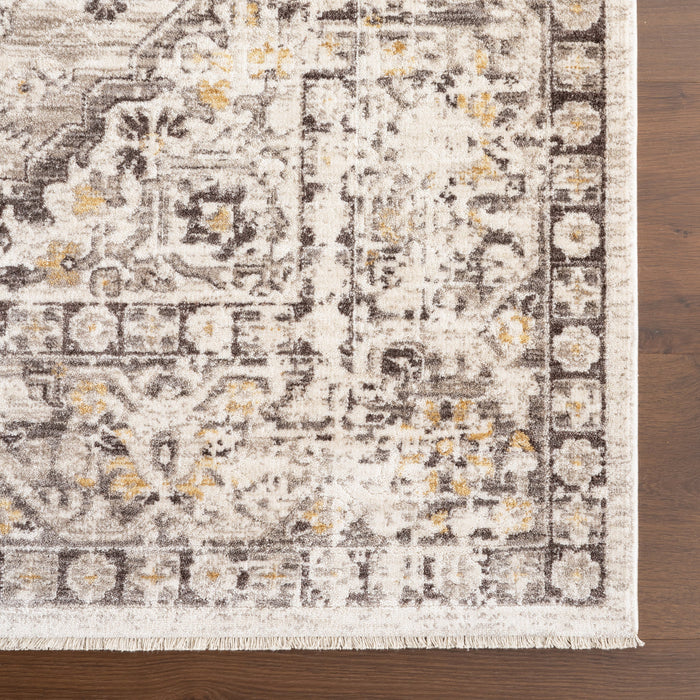 Medallion Area Rug Light Grey 160x230 cm