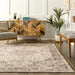 Medallion Area Rug in Beige 100% Microfiber 160x230 cm