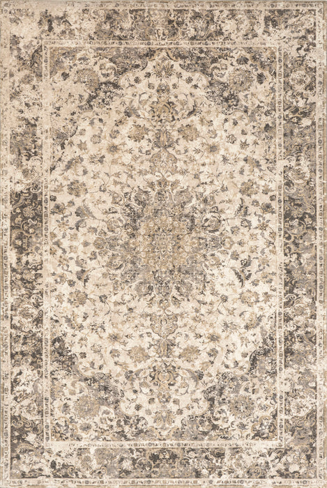 Medallion Area Rug in Beige 100% Microfiber 160x230 cm