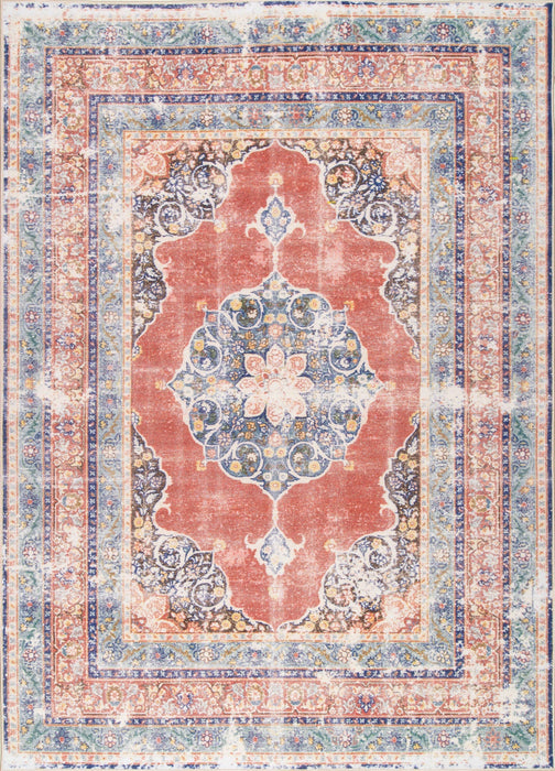 Medaillon Area Rug in oranje voor Home Decor