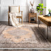 Medallion Area Rug in Peach for High-Traffic Spaces