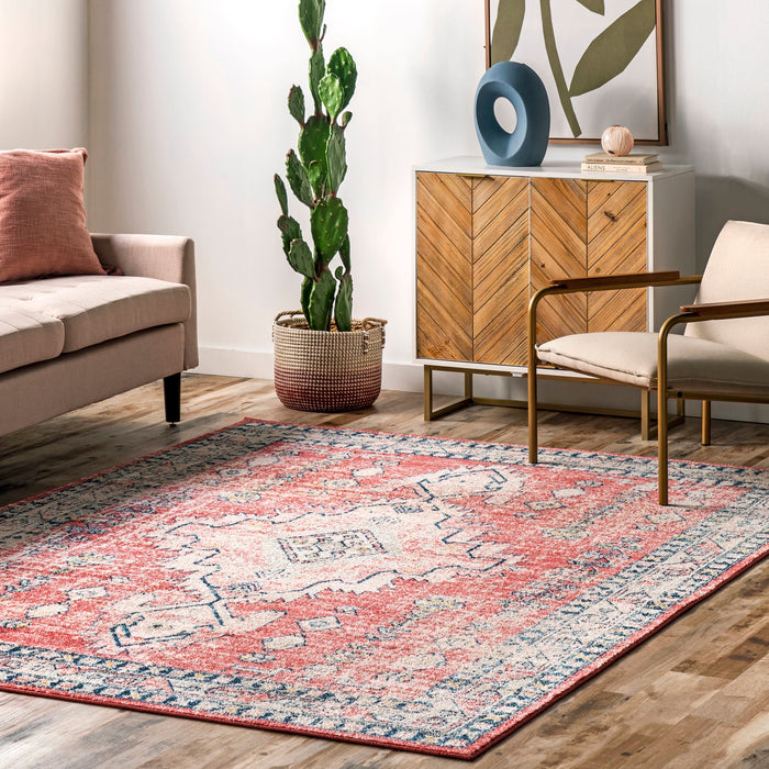 Medallion Area Rug in Rust 120x180 cm