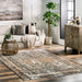 Medallion Fringe Area Rug 120x180 cm Beige