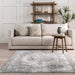 Medallion Fringe Area Rug 160x230 cm Grey Vintage Design