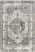 Medallion Fringe Area Rug 160x230 cm Grey Vintage Design